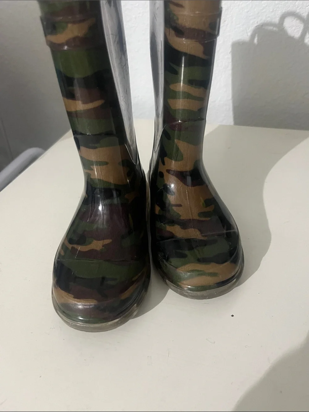 Western Chief Kid’s Boy’s Girl’s Light Up Camouflage Rain Boots Size 7
